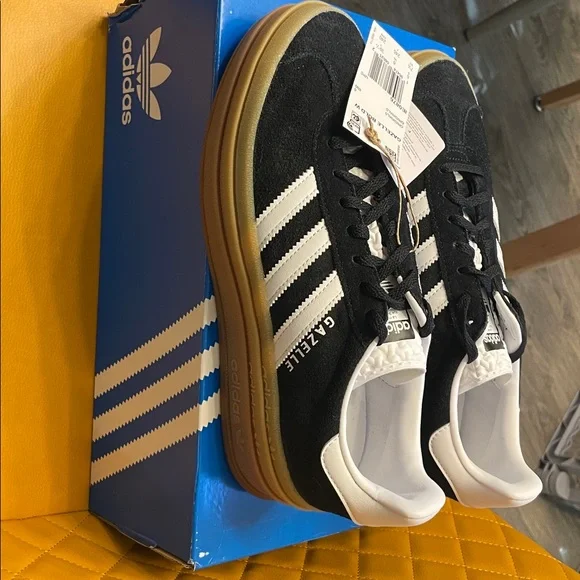 Adidas Originals Gazelle Bold Black/White Sneakers - Picture 3 of 6